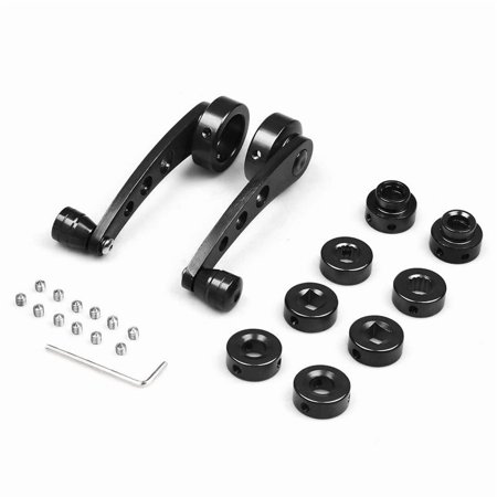 2 pcs Car Wagon Door Window Crank Handle Winder Riser Universal Aluminum Alloy