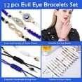 thumbnail image 3 of 12 Unids Evil Eye Pulseras Ajustable Rojo Negro Cuerda Nudo Pulsera Mal De Ojo Pulseras De La Suerte Tobillera Para Mujeres Niñas Niños Pulseras De Eslabones TUNC Sencillez, 3 of 5