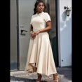 thumbnail image 4 of Vestido Elegante Informal de Corta para Mujer, Estilo Oficina, Fiesta, Corte A Albaricoque XL, 4 of 10