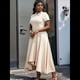 thumbnail image 4 of Vestido Elegante Informal de Corta para Mujer, Estilo Oficina, Fiesta, Corte A Albaricoque XL, 4 of 10