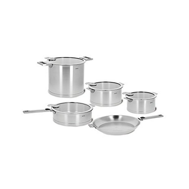 Cristel STQ6PPMAW Mutine Removable Handle 6 PC White Cookware Set, One Size