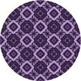 thumbnail image 1 of Ahgly Company Machine Washable Indoor Round Transitional Rich Lilac Purple Area Rugs, 3' Round, 1 of 7