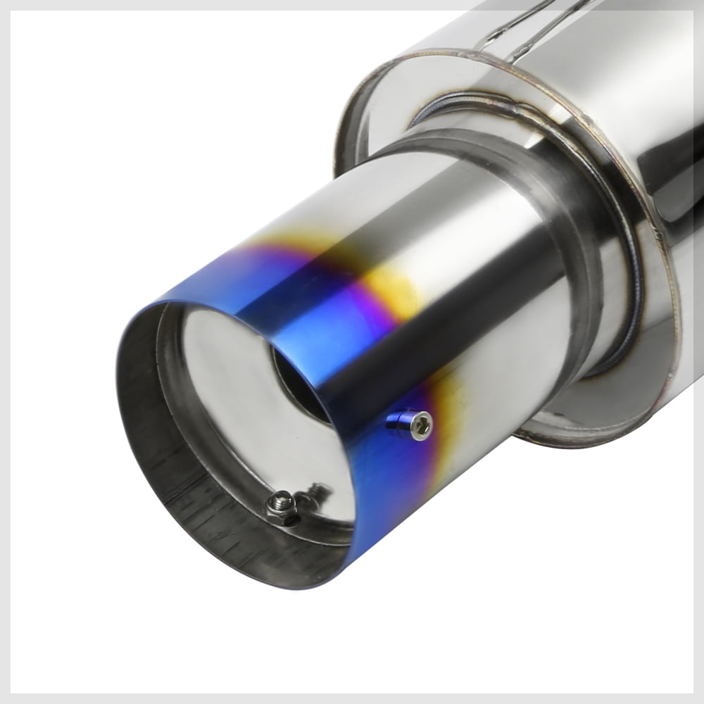 DNA Motoring For 98-02 Honda Accord 3.0L V6 Dual Muffler Racing Cat-Back Exhaust Titanium Style Tip