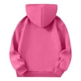 thumbnail image 4 of HomeDM Unisex Kids Sweatshirts - Girls Boys Quarter Zip Pullover Hoodies Sweatshirt Long Sleeve Drop Shoulder Hoodie Casual Solid Color Sweatshirts - Hot Pink/5-6 Years, 4 of 5