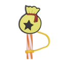 thumbnail image 1 of Tapa protectora de PVC con pajita navideña, tapón antipolvo, decoración de paja para fiesta de 8mm, tapa de paja con Clip, 1 of 4