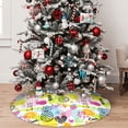 thumbnail image 5 of Sikiie Tropical Pineapples 30-48 inches {designName} Print Christmas Tree Skirt Snowman Xmas Tree Skirt with Edge Christmas Decorations for Holiday Party-48", 5 of 7