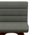 thumbnail image 3 of Simpli Home Roland Mid Century Modern 28 inch Swivel Bar Stool in Grey Linen Look Fabric, 3 of 14