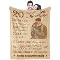 thumbnail image 1 of LHSHID Wedding Anniversary Couples Gifts Blanket Flannel Soft and Comfortable Anti static Bed Sofa Blanket 60x80in, 1 of 6