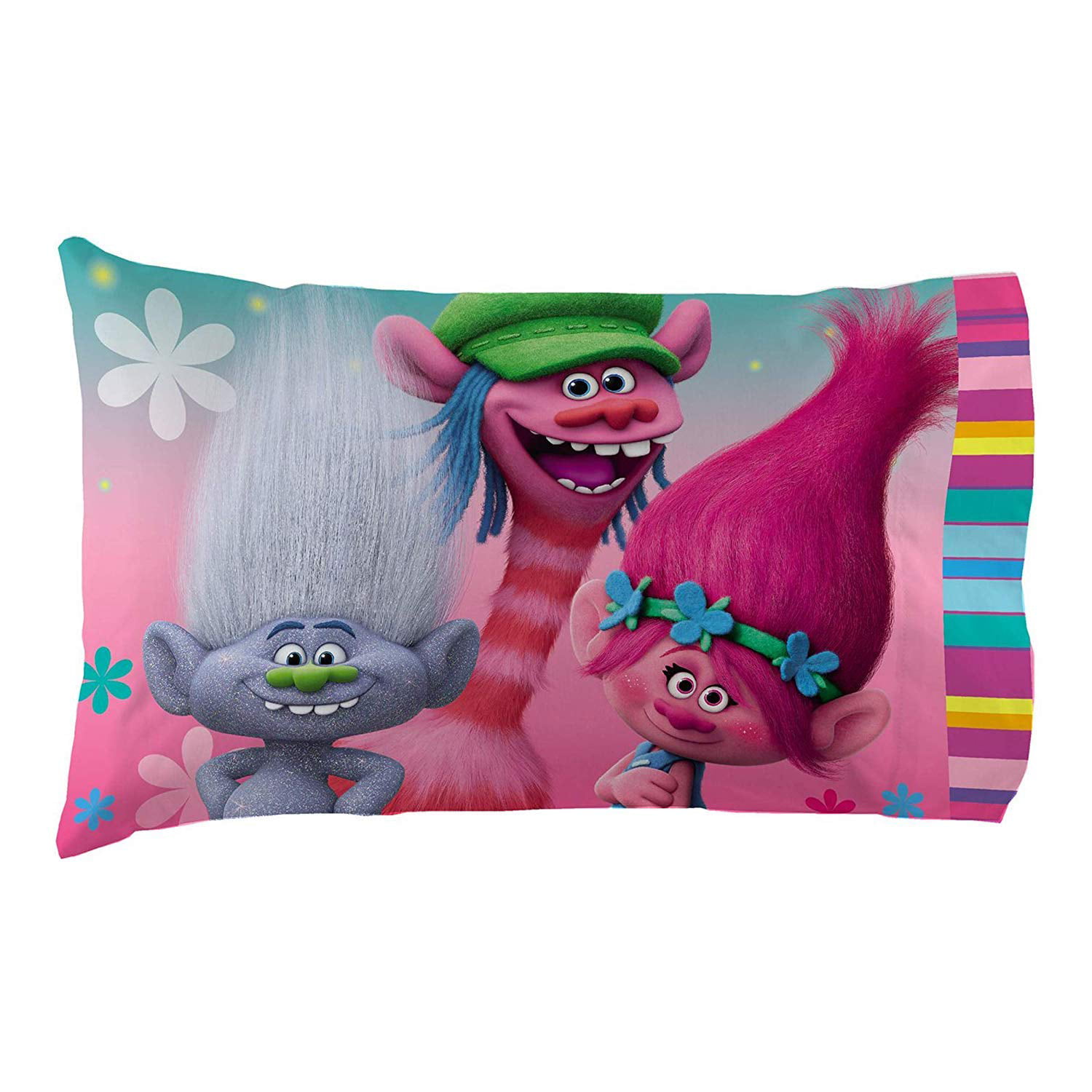 TROLLS MOVIE CHARACTERS Personalized childrens kids CUSHION cover pillow case 