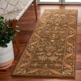 thumbnail image 3 of Safavieh Antiquity Traditional Oriental Flowers Hand Tufted Olive/Gold Runner Rugs, 2'3" x 8', Handmade, 3 of 13