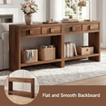 thumbnail image 2 of ROGALIS Console Table with Drawers, 40 Inch Narrow Entryway Table with Open Storage Shelves for Living Room, 2 of 10