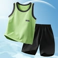 thumbnail image 3 of Hienoo Toddler Boys Casual Sports Outfits Summer Tank Top Shorts Set Tracksuit, Sizes 4-5T, 3 of 3