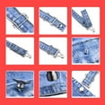 thumbnail image 6 of 12Sets Metal Suspender Buckles Gourd Button Sewing Denim Jeans Accessories 4cm, 6 of 6