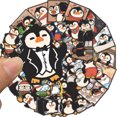thumbnail image 2 of Pegatinas divertidas de pingüino, lindas pegatinas de pingüino para botella de agua, 50 pegatinas de vinilo impermeables de anime para teléfono portátil (pingüino), 2 of 5