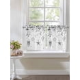 thumbnail image 3 of Gray Eucalyptus Coastal Half Window Curtains 24 Inches Long, Beach Starfish Shells Window Treatment Curtain Drapes, Short Curtains Tiers for Kitchen Over Sink, 27.5"x24", 2 Panels, 3 of 7
