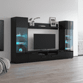thumbnail image 3 of Modica Modern 102" Wide Entertainment Center Wall Unit with LED Lights, 3 of 5