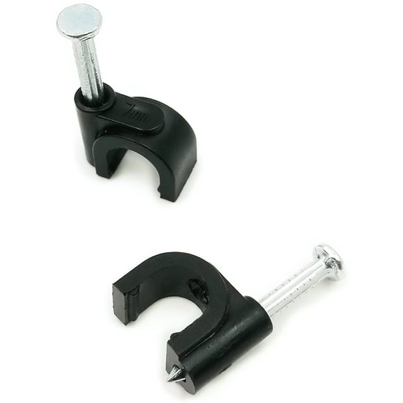 Clips de Câble Simples avec Clou 7mm (100 pcs/PK) Blanc
