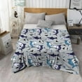 thumbnail image 5 of Blue and Grey Shark Gift for Shark Lovers Blanket Throw Super Soft and Cozy Blankets for Home Decoration, Couch, Bed, Sofa  Extra Large for Family for All Seasons, 5 of 8