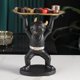 thumbnail image 4 of Bandeja de almacenamiento con estatua de ganado, figura de vaca, adorno para teléfonos con control remoto Negro, 4 of 9