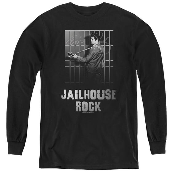 Elvis Presley Jailhouse Rock Youth Long Sleeve T-Shirt Black
