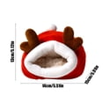 thumbnail image 3 of Fiudx Cama Navideña para Hámster con Forma de Reno, Acogedora y Semicerrada, Tela Suave y Transpirable, Ideal para Animales Pequeños, Hámsteres, Cobayas y Ardillas. Cálido Refugio Invernal. Tamaño: 1, 3 of 6