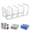 Clear1, variant on SAYEEC 4 Pack Acrylic File Sorter, 4-Compartment Plastic Desk Organizer, Stackable Document Magazine Storage for Home & Office