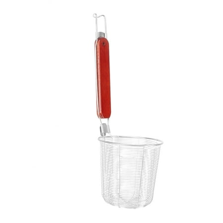 

Stainless Steel Strainer Basket Wooden Handle Wire Mesh Food Skimmer Kitchen Sieve for Pasta Dumpling Noodle (12.5cm)