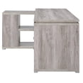 thumbnail image 5 of Pemberley Row Engineered Wood Gray/Silver L-Shaped Office Desk Reversible 60" x 47.25" x 29.5", 5 of 8