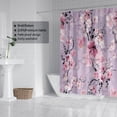 thumbnail image 3 of Pink Cherry Blossom Shower Curtain, Japanese Watercolor Flower Shower Curtain Decoration Set, Easy Care Waterproof Shower Curtain Machine Washed Durable Polyester Fabric, 72" x72", 3 of 6