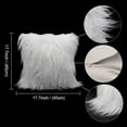 OurWarm Set of 2 White Fur Throw Pillows Fluffy Pillow Covers 18"x18