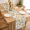 thumbnail image 3 of Orange Spring Floral Table Runner - 70 Inch Long, Kitchen Dining Table Runner Dresser Scarves, Watercolor Blooming Botanical Summer Farmhouse Decor for Coffee Tables Wedding Party Banquet, 3 of 8