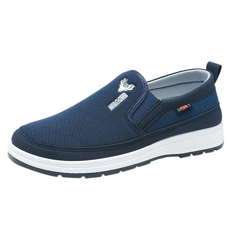 

Sneakers Men Mens Casual Shoes Thick Soled Solid Color Non Slip Fashion Shoes Cloth Blue 42