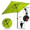 thumbnail image 4 of Aukfa 10 x 6.5ft Rectangular Patio Solar LED Lighted Outdoor Umbrellas for Market Beach Pool - Green, 4 of 8