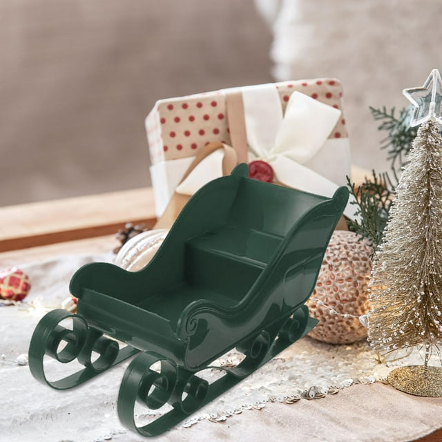 Adorno de Decoración navideña Mini trineo de Papá Noel Macarena trineo de Papá Noel