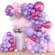 thumbnail image 1 of Kit de guirnaldas con forma de arco de globos Amandir, rosa y morado, 153 unidades, 1 of 7
