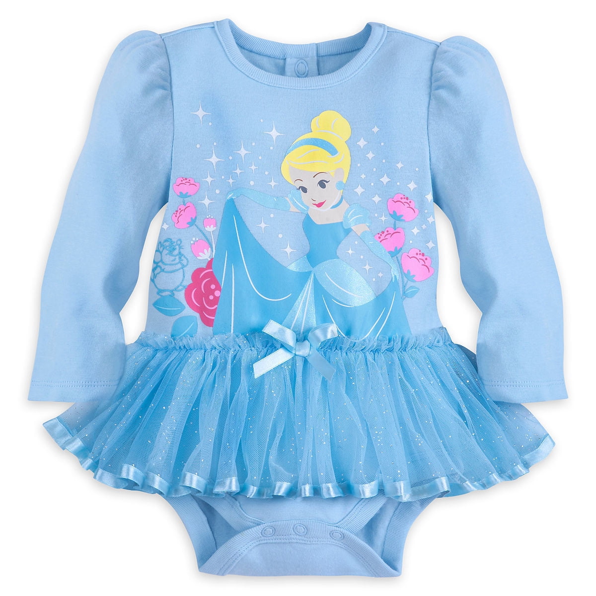 Disney Store Princess Cinderella Baby Girl Long Sleeve Bodysuit Size 18/24 Month