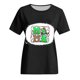 thumbnail image 4 of Mujeres Casual Béisbol Mamá Tie-dyed Impreso Manga corta Cuello redondo Pullover Blusa Camiseta Tops OAVQHLG3B Store lin121212, 4 of 5