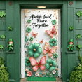 thumbnail image 6 of Floral Theme Memorial Banner Pink Butterfly Remembrance Display Green Flower Gold Star Sympathy Backdrop for Memorial Service Funeral Decoration Remembrance Ceremony, 6 of 9