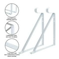 thumbnail image 2 of HOME MASTER HARDWARE Soportes para estantes y barras para armario de alta resistencia, soporte para estantes de armario montados en la pared con soporte para estanterías con varilla, color blanco con, 2 of 9