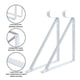 thumbnail image 2 of HOME MASTER HARDWARE Soportes para estantes y barras para armario de alta resistencia, soporte para estantes de armario montados en la pared con soporte para estanterías con varilla, color blanco con, 2 of 9