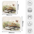 thumbnail image 2 of Ryvnso Retro Turtle Butterfly Dish Drying Mat for Kitchen Countertop 16x18 Small Dish Pad Drainer Rack Dish Sink Mats, 2 of 7