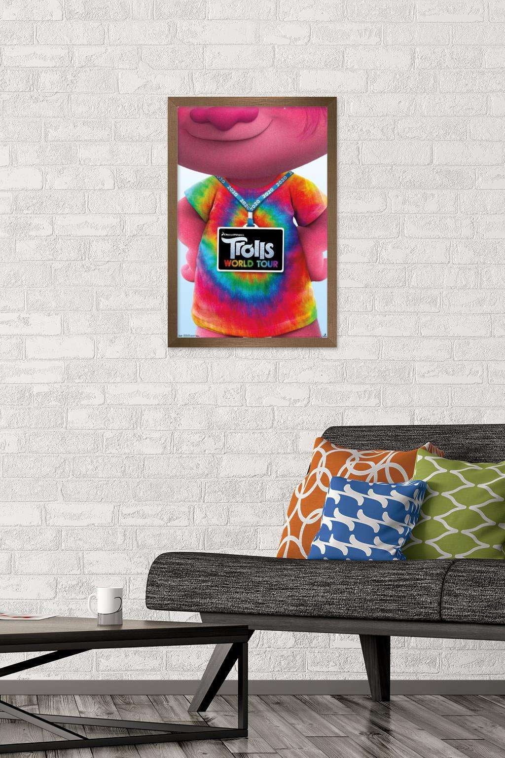 DreamWorks Trolls 2 - Teaser Wall Poster, 14.725" x 22.375", Framed