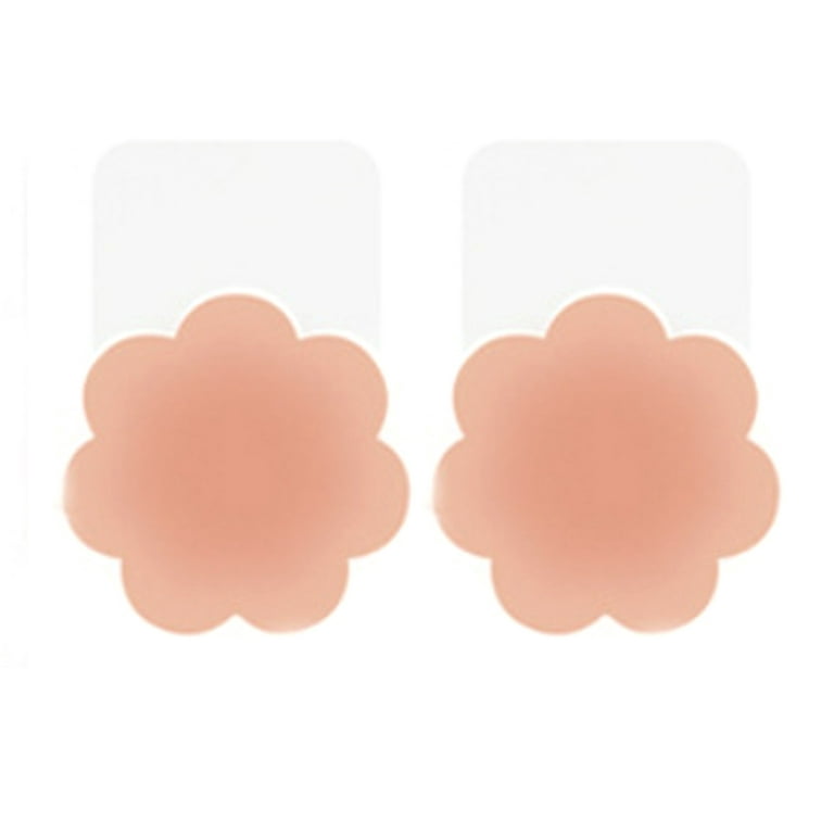 Pair 100mm Drawstring Silicone Chest Stickers Flower Shape Skin