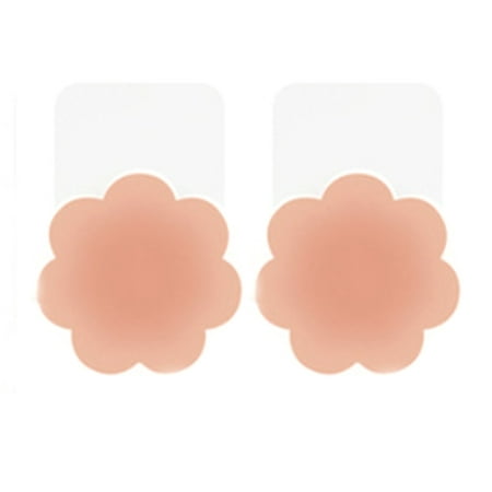 Pair 100mm Silicone Chest Stickers Flower Shape Skin-friendly Invisible  Lifting Anti-convex Breast Sticker Nipple Patch