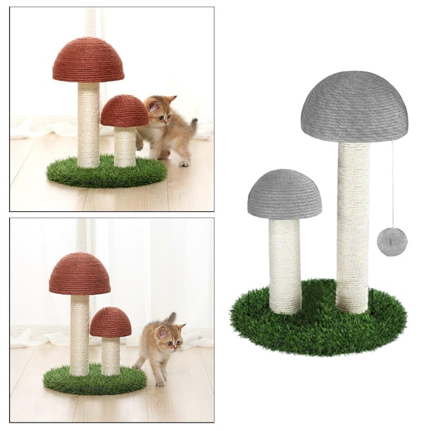 Gato rascador poste de protección para de mascotas Sisal rascador preocupación gato rascador poste de juguete - Gray with Ball Gris con Bola Salvador rascador de gato