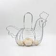 thumbnail image 4 of Cesta De Almacenamiento De Huevos De Alambre De Hierro En Forma De Gallina Cromada, Estante Grande Para Huevos Para Cocina Casera Yuarrent HA013911-00, 4 of 7