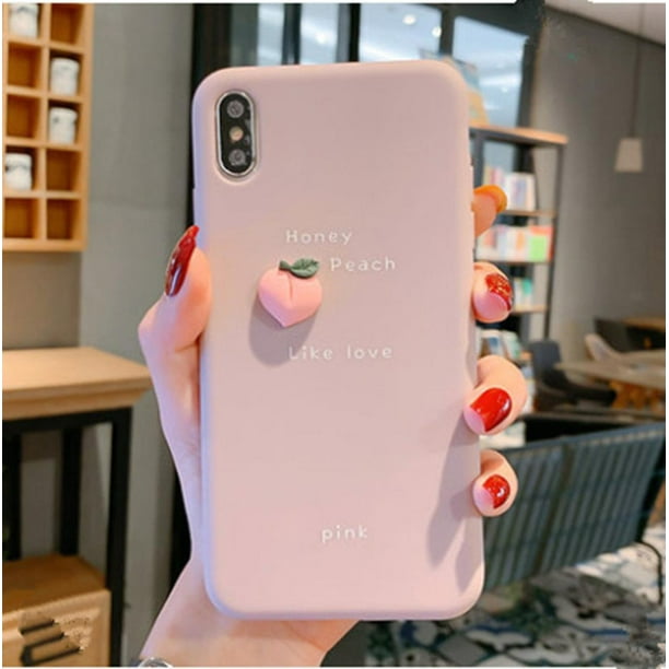 Iphone 11 Case 3d Fruits Cute Cartoon Girls Silicone Hard Back Cover Full Body Slim Wireless Charging Girls Gmyle For Apple Iphone 11 6 1 Inches Peach Walmart Com Walmart Com