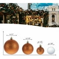thumbnail image 4 of Christmas Ball Ornaments，Pre-Strung Christmas Tree Decorations，Holiday Hanging Balls-3 Style Shatterproof Plastic Christmas Ornaments Set of 24pcs, 4 of 7