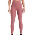 thumbnail image 2 of Fanxing Butt Lifting Yoga Leggings for Women High Waisted Tummy Control Workout Pants Stretch Running Training Impact Pant Pink S, 2 of 9