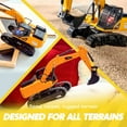 thumbnail image 4 of Joyfy Remote Control Excavator Construction Toys for Boys 3 5, Full Function Construction Vehicles Toys with Shovel for Outdoor Play Sandbox Digger Toys, Christmas Birthday Gifts for Kids 3-8-12, 4 of 8